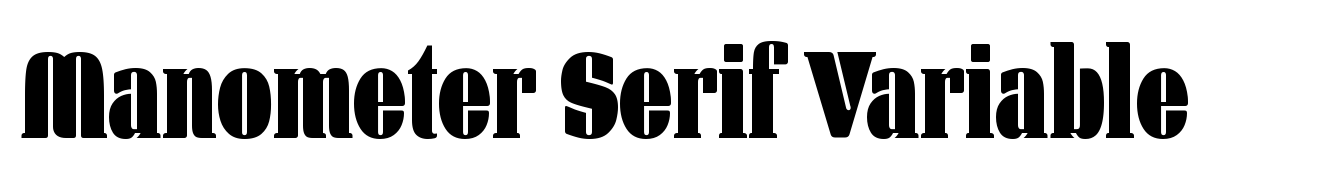 Manometer Serif Variable